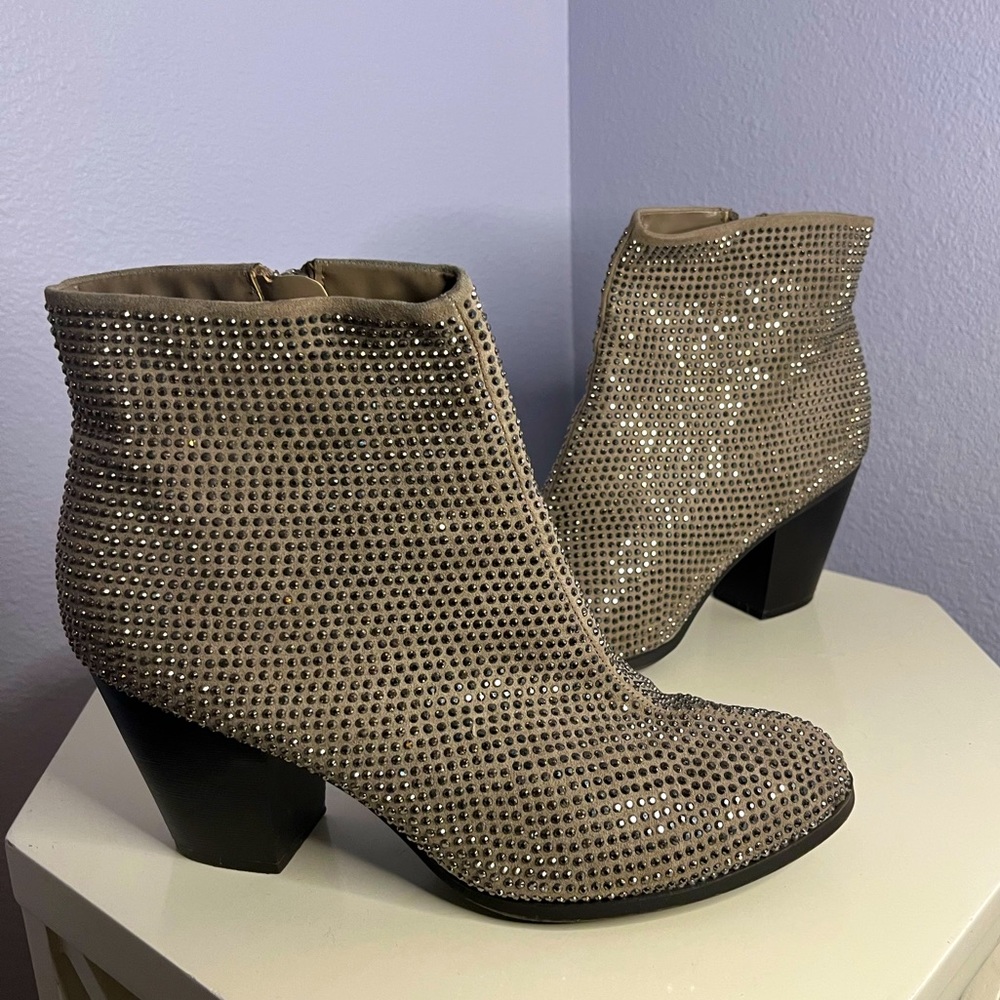 Juicy Couture Rhinestone Ankle Boots